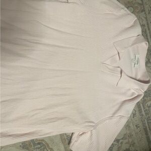 Banana republic Light Pink Ribbed Polo Shirt